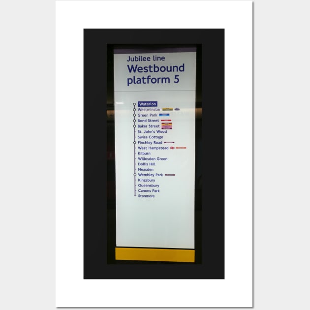 London Underground: Jubilee Line Westbound Wall Art by fantastic-designs